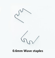 1200 pièces 0.8mm-0.6mm agrafes prédécoupées en plastique agrafeuse pour agrafeuse chaude broche et pince pour machine à souder en plastique pistolet à souder