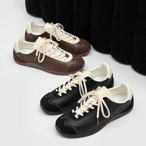 รองเท้าเทนนิสสีราเมลยอดนิยม รองเท้าฝึกซ้อมสไตล์เยอรมันคลาสสิก แฟชั่นสไตล์ใต้ดิน รองเท้าผ้าใบสปอร์ตแบบยูนิเซ็กส์สำหรับใส่ลำลอง - Product Image 2