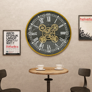 Nhà Máy Trực Tiếp Thiết Kế Mới Cũ Retro Phong Cách Cơ Khí Phong Trào Bánh Đồng Hồ Treo Tường Cho Phòng Khách Phòng Ngủ - Product Image 4