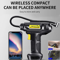 2024 populaire compresseur d'air Portable gonfleur de pneu de voiture rechargeable sans fil intelligent pour voiture avec lumière LED