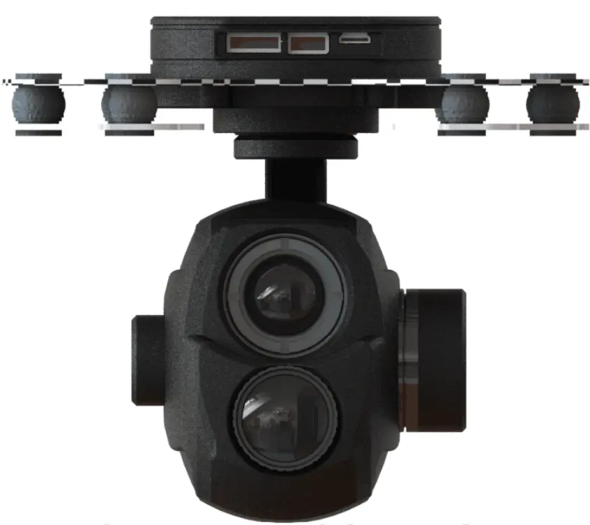 SIP10Q6 10x zoom & 640*512 thermal IP output gimbal camera for inspection surveillance law enforcement application