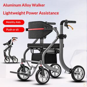 <span class=keywords><strong>D</strong></span>éambulateur multifonctionnel à quatre roues en alliage <span class=keywords><strong>d</strong></span>'aluminium pour extérieur, pliable, pour personnes âgées, chariot de courses multifonctionnel pour personnes handicapées - Product Image 5
