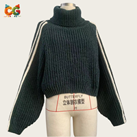 CG 2026 Nouveau Pull Col Roulé Ample en Polyester Tricoté pour Femme, Sensation Douce comme la Laine, Respirant, Tendance Hiver Décontractée