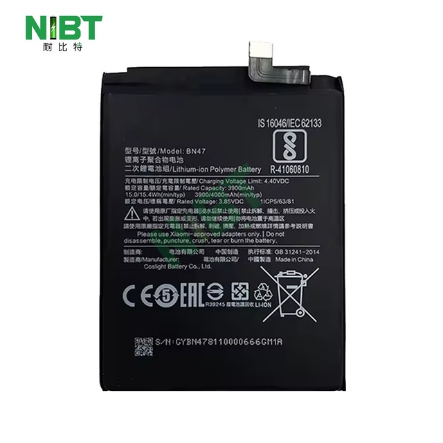 NIBT Wholesale BN47 4.40V 4000mAh 15.4Wh Lithium Mobile Phone Battery for xiaomi Redmi6PRO/A2 LITE