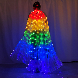 Ailes de papillon lumineuses à LED pour la danse du ventre, costumes de performance, cape lumineuse pour fêtes et festivals, ailes de papillon lumineuses pour mariage - Product Image 3