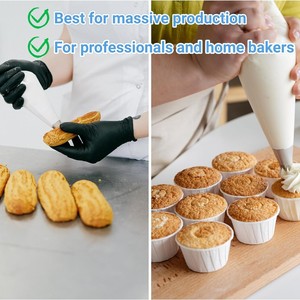 Sacchetto da 12 - 24 pollici <span class=keywords><strong>grande</strong></span> crema ispessita per la decorazione di torte Soffie trasparenti monouso da 100 pezzi - Product Image 2