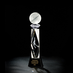 Trofeo de Golf de cristal deportivo personalizado para torneos de campeonato profesional dibujos animados Vintage religioso tradicional moderno - Product Image 2