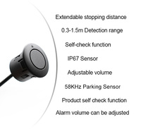 Système d'assistance à la marche arrière pour voiture avec écran LCD et 4 capteurs