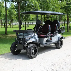 Hot Sell Club Golf Cart 2023 2024 Lifted 4+2 Passenger Golf Cart With Seats Outdoor 4+2 Seat AC 48V Golf Cart