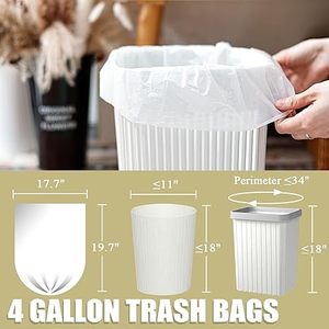 Sacs poubelles Huamaohengchun de 4 gallons, petits sacs poubelles pour bureau, chambre, salle de bain, petits sacs poubelles, 100 unités - Product Image 5