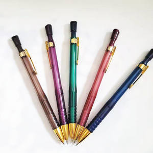 Ensemble de crayons réutilisables pour dessin et écriture avec recharges de mine HB, crayons mécaniques en plastique coloré à corps transparent et mignon - Product Image 2