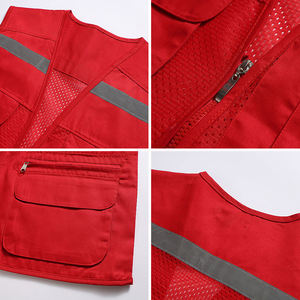 Gilet utilitaire pour homme avec logo personnalisé, pour la pêche, l'escalade, le journalisme, le travail, réversible, décontracté, court, pour le camping - Product Image 3