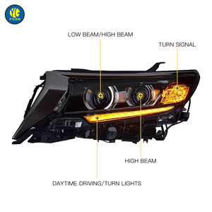 Conjunto de Faros Delanteros YU GUANG para Toyota <span class=keywords><strong>Prado</strong></span> 150, Faro Delantero 2018 2019 2020 2021, Actualización de Luz Delantera, <span class=keywords><strong>2</strong></span> Lentes, Faros Delanteros para <span class=keywords><strong>Prado</strong></span> 150 - Product Image 5