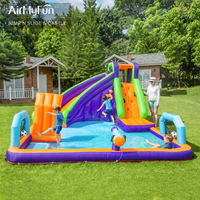 Toboggan aquatique gonflable de haute qualité pour enfants avec mur d'escalade et enclos Castillo Inflable pour jeux en extérieur