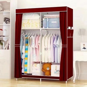 Armoire Portable Simple Pliant Métal Tissu Placard Suspendu Organisateur <span class=keywords><strong>Pas</strong></span> <span class=keywords><strong>Cher</strong></span> pour Le Stockage De Tissu - Product Image 1