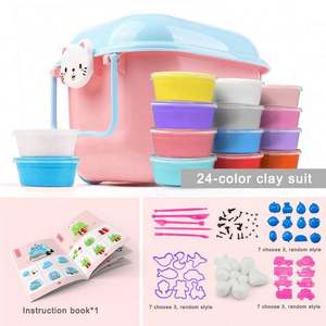 Ultra Light 36-Color Set Non-Toxic Super Soft Toy Plasticine Girl Space Air <b>Modeling</b> Tools Dry <b>Clay</b> Stress Playdough Slime - Product Image 4