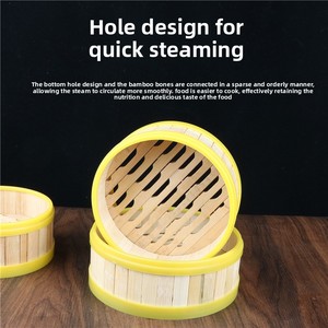 Cesta de bambú para cocinar al vapor estilo Hong Kong, uso comercial, sin tapa, no apta para estufa - Product Image 2