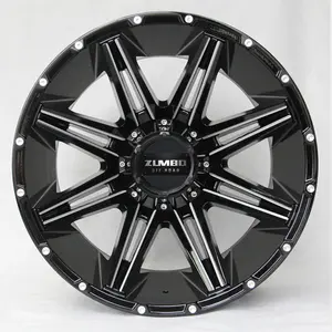 A0139 Auto 20 Inch Suv Velgen China Wiel Legering 6X139.7 Velg Voor Vrachtwagen Gloss Black Gemalen/Chrome 20X12 Inch Aluminium