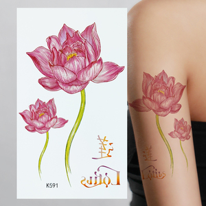 Usine grand réaliste Rose bras <span class=keywords><strong>tatouage</strong></span> autocollants noir foncé Sexy étanche femme fleur coloré <span class=keywords><strong>faux</strong></span> <span class=keywords><strong>tatouage</strong></span> temporaire personnalisé - Product Image 5