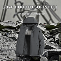 Blouson Sport Tendance 2026 – Veste Décontractée à Capuche pour Homme et Femme, Coupe-Vent, Imperméable, Zippée, en Softshell 100% Polyester