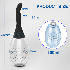 Shunt Design Anal clistere Cleaner clistere Bulb anale Douche pulizia della Vagina per <span class=keywords><strong>uomo</strong></span> <span class=keywords><strong>donna</strong></span> pulizia del Colon assistenza sanitaria 300ml - Product Image 2