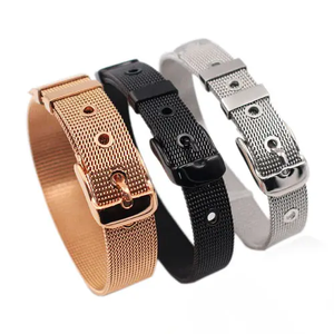 Mode Hoge Kwaliteit Roestvrij Staal 18K Goud Verstelbare Italiaanse Milanese Riem Horloge Mesh Riem Armband Koppels - Product Image 1