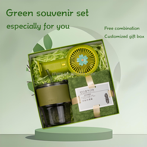 ชุดของขวัญ 3 ชิ้น พัดมือขนาด<span class=keywords><strong>เล็ก</strong></span> ผ้าขนหนู และแก้วน้ำ พร้อมโลโก้สั่งทำ ลดราคาพิเศษ สำหรับธุรกิจ ของขวัญปีใหม่ ชุดกล่องของขวัญสำหรับกิจกรรมกลางแจ้ง - Product Image 4