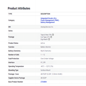 YTX LTC6804HG-1 # TRPBF LTC6804HG-1 Mạch Tích Hợp Thành Phần Điện Tử Ic Con Chip Điện Tử Mô-đun Vi Điều Khiển - Product Image 2
