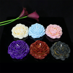 Bougies de <span class=keywords><strong>massage</strong></span> à la cire de soja sensuelle à basse température 42 ℃ faites à la main conception de fleur de rose de pivoine pour les couples d'occasions de noël de pâques de <span class=keywords><strong>spa</strong></span> - Product Image 5