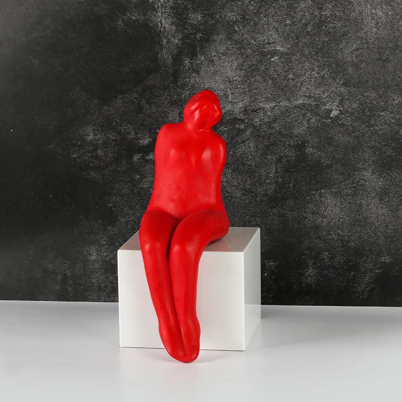 Transformation rouge Sculpture Résine Knick-Knack Décoration intérieure et accessoires pour la décoration de la maison Nouveaux articles