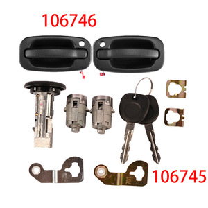 Poignée de porte avec serrure de contact pour Chevrolet Silverado 2001-2006, jeu de clés GM 15034985 L 15034986 R - Product Image 1