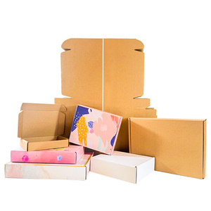 Boîte en papier kraft personnalisée couleur unie pour avion, petite série, emballage de bijoux noir et blanc sur mesure - Product Image 5