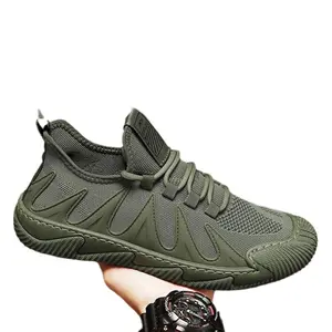 man causal shoes cheap cheapest knit fabric fashion sport shoes sneakers