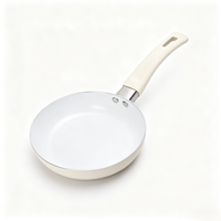 Poêle à œufs promotionnelle classique mini 14 cm en céramique antiadhésive avec fond spiralé et poignée en bakélite