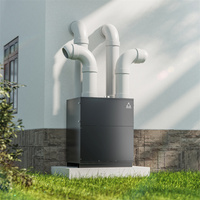 Ventilation du sous-sol, tout l'air frais, évacuation de l'air, Condensation, récupération de chaleur, avec pompe à chaleur