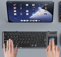 Pliant BT clavier sans fil Trackpad ordinateur portable tablette téléphone bureau Portable souris ensemble