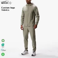 Ensemble de survêtement de sport en nylon à séchage rapide pour homme avec logo de marque personnalisé, deux pièces, léger, vêtements de loisirs pour homme