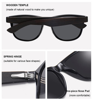 Lunettes de soleil en bois style classique, logo personnalisé, faible MOQ, prix abordable, lunettes polarisées en bois pour hommes et femmes, idéales pour les voyages et la conduite