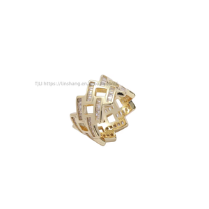 Vintage Woven Cuban <b>Ring</b>, Punk Thick Chain Men's and Women's <b>Couple</b> <b>Ring</b> - Product Image 3