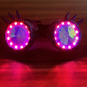 2024 nuevas gafas LED recargables a todo Color Rainbow Spectrum gafas para actuación <span class=keywords><strong>DJ</strong></span> <span class=keywords><strong>Rave</strong></span> Eye disfraz para fiestas de Club nocturno - Product Image 3