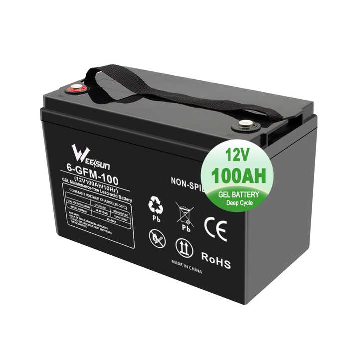 Factory direct sale vrla regulated deep cycle ups gel 12v 100ah dry cell lead acid battery