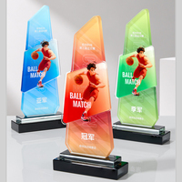 Trophée de basketball personnalisé, couronne en cristal haut de gamme créative, compétition d'équipe de la saison asiatique, prix MVP en métal