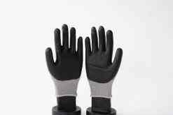 Guanti di sicurezza da lavoro rivestiti in poliestere grigio - Product Image 2