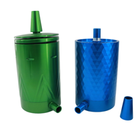 Portable petit narguilé en aluminium en gros avec bol en céramique à tuyau unique emballage souple mini sac populaire shisha ensemble huka nargile