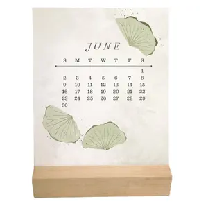 2024 Kalender Display Countdown Decoratie Ambachten Houten Bureaublad Blokken Kalender Handmatig Herbruikbaar Houten Voor Thuis Kantoor Bureau