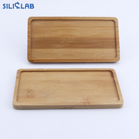 Plateau de rangement en bambou naturel, plateau de service rectangulaire 175*88mm pour café, thé, fruits, nourriture, dessert