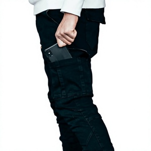 GENERSA SPORTS Jeans Rectos para Hombre de Alta Calidad, Ligeros y Transpirables, Estilo Hip Hop Otoñal, Lavado Enzimático, Corduroy Elástico - Product Image 5