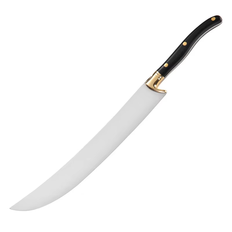Couteau à champagne argenté 11,5 pouces [noir sans dents]