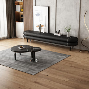 โต๊ะกลางไม้สไตล์โมเดิร์นสำหรับห้องนั่งเล่น ใช้เป็นโต๊ะน้ำชาและโต๊ะวางทีวี - Product Image 4