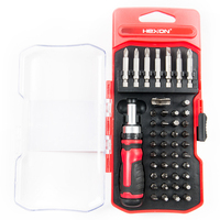 Kit de tournevis à cliquet à cliquet, 46 pièces, poignée TPR CRV slot ph torx bit